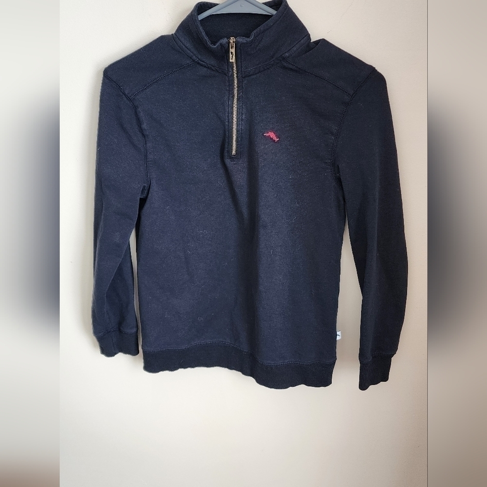 Tommy Bahama Children's Black Quarter Zip Sweater Size 10/12.